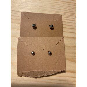 Silver Ball Stud Earrings Sets Hypoallergenic & Minimalist Design For Women Men